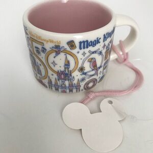 Starbucks Disney Parks 50th Magic Kingdom Been There Mug Ornament NWT